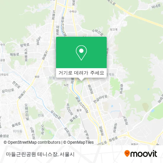 마들근린공원 테니스장 지도