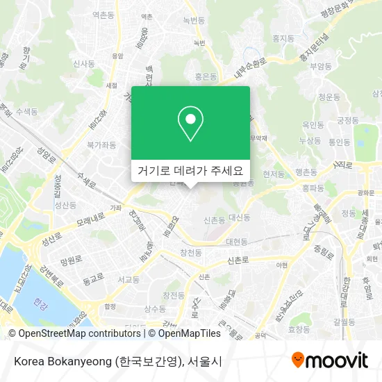 Korea Bokanyeong (한국보간영) 지도