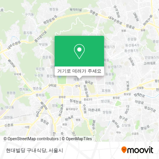 현대빌딩 구내식당 지도