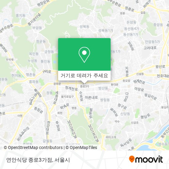 연안식당 종로3가점 지도