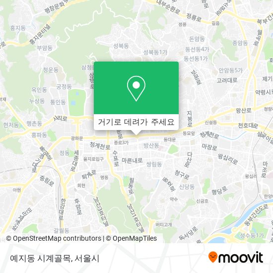 예지동 시계골목 지도