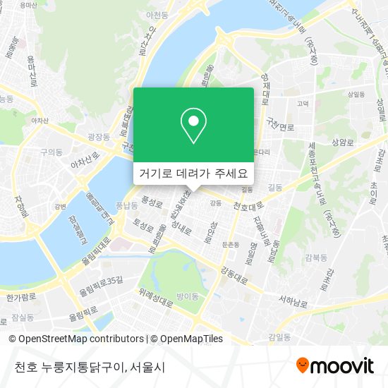 천호 누룽지통닭구이 지도