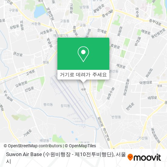 Suwon Air Base (수원비행장 - 제10전투비행단) 지도