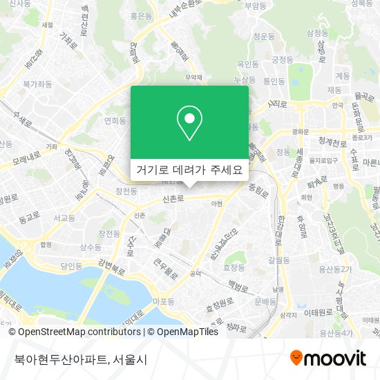 북아현두산아파트 지도