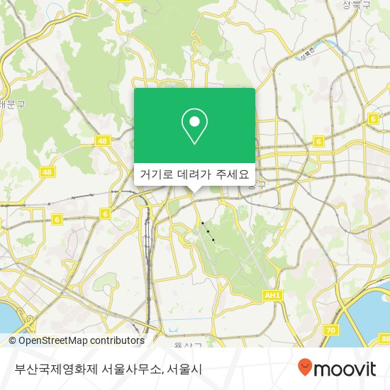 부산국제영화제 서울사무소 지도