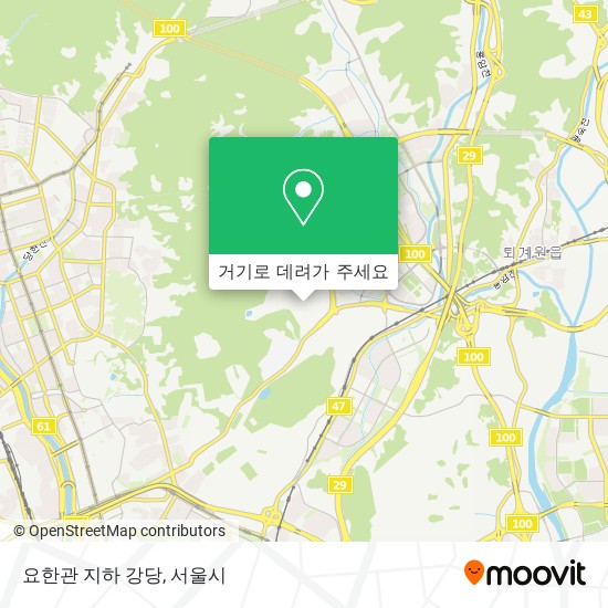 요한관 지하 강당 지도