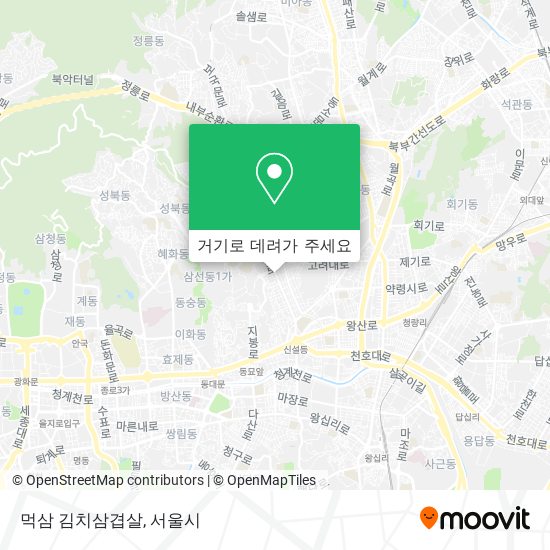 먹삼 김치삼겹살 지도