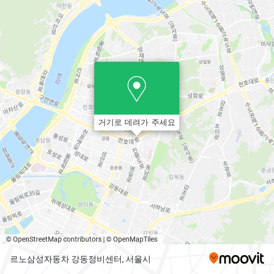 르노삼성자동차 강동정비센터 지도