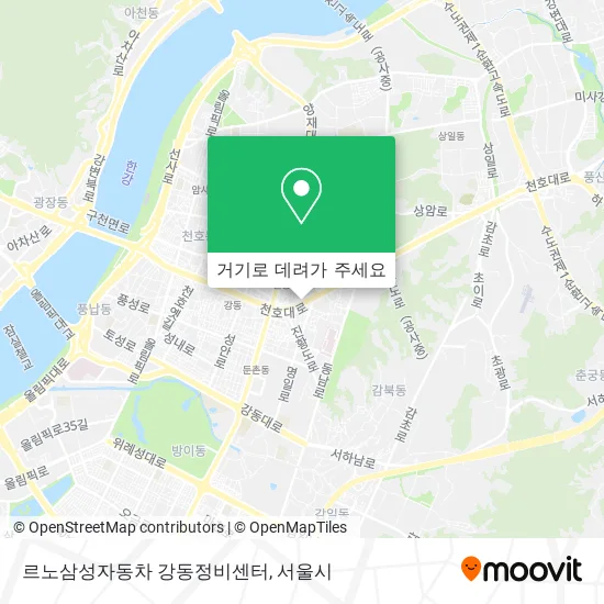 르노삼성자동차 강동정비센터 지도