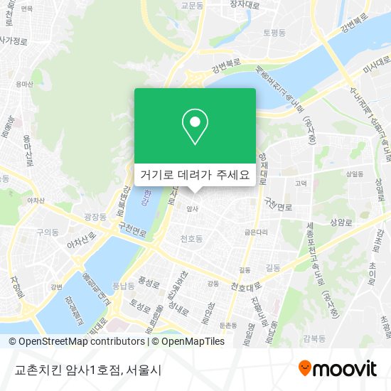 교촌치킨 암사1호점 지도