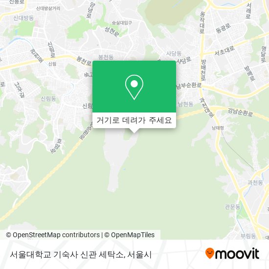 서울대학교 기숙사 신관 세탁소 지도