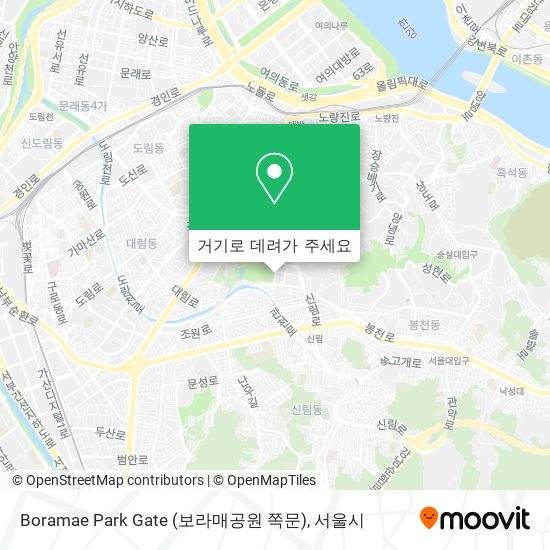 Boramae Park Gate (보라매공원 쪽문) 지도