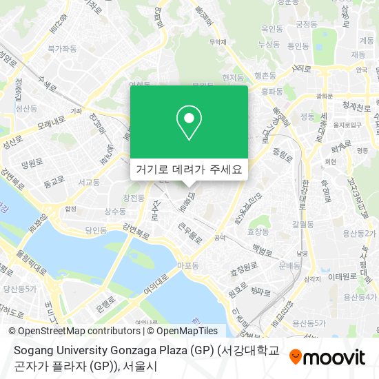 Sogang University Gonzaga Plaza (GP) (서강대학교 곤자가 플라자 (GP)) 지도