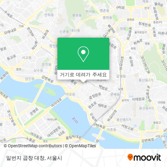 일번지 곱창 대창 지도