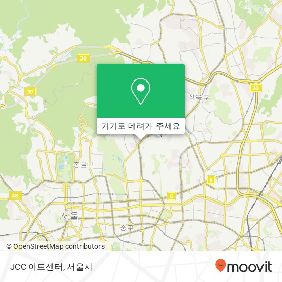 JCC 아트센터 지도