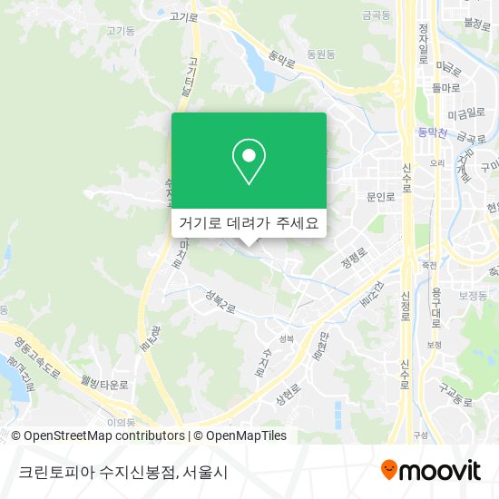 크린토피아 수지신봉점 지도
