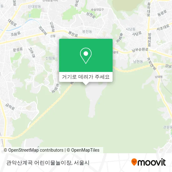 관악산계곡 어린이물놀이장 지도