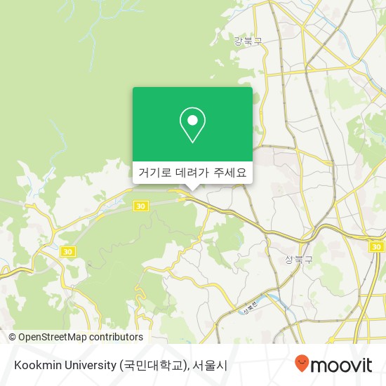 Kookmin University (국민대학교) 지도