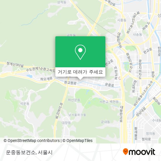 운중동보건소 지도