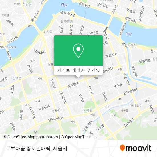 두부마을 종로빈대떡 지도
