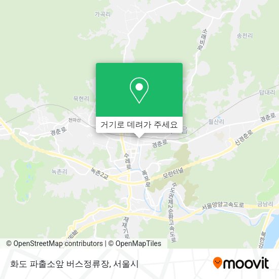 화도 파출소앞 버스정류장 지도