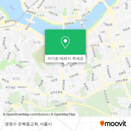 생명수 순복음교회 지도