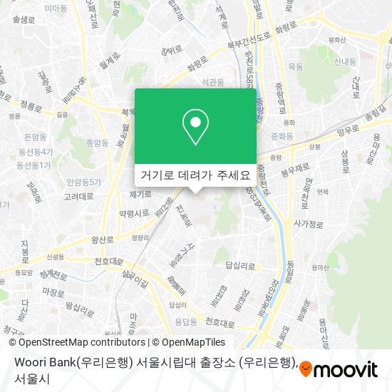 Woori Bank(우리은행) 서울시립대 출장소 (우리은행) 지도