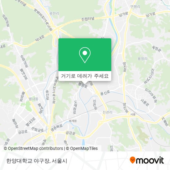 한양대학교 야구장 지도