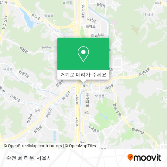 죽전 회 타운 지도