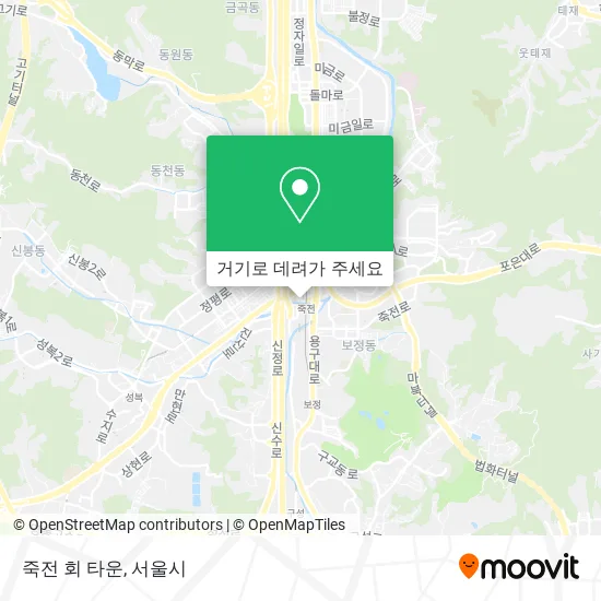 죽전 회 타운 지도