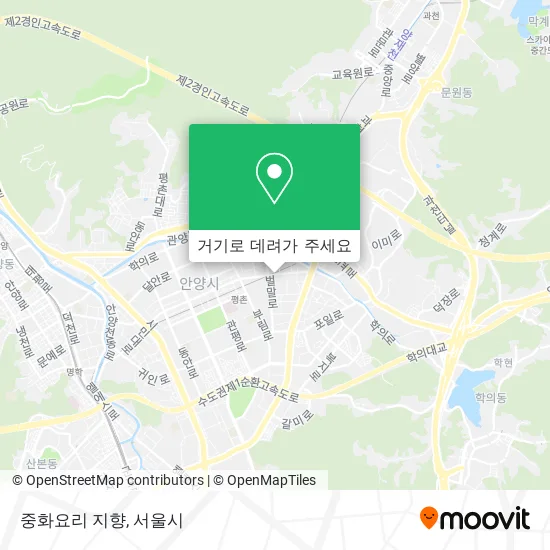 중화요리 지향 지도