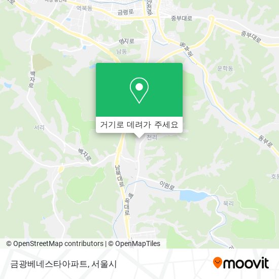 금광베네스타아파트 지도