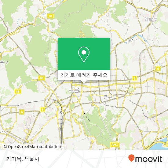 가마목 지도