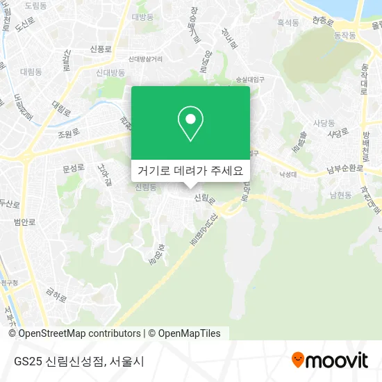 GS25 신림신성점 지도