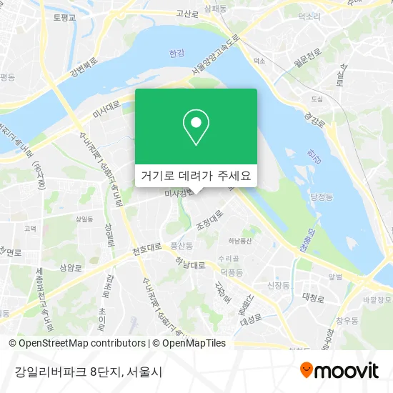 강일리버파크 8단지 지도