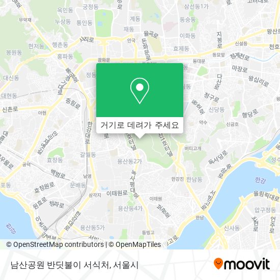 남산공원 반딧불이 서식처 지도