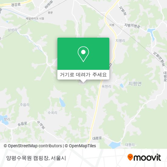 양평수목원 캠핑장 지도