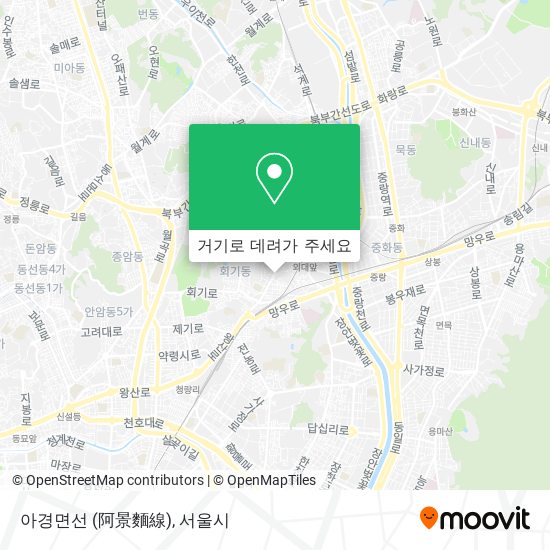 아경면선 (阿景麵線) 지도
