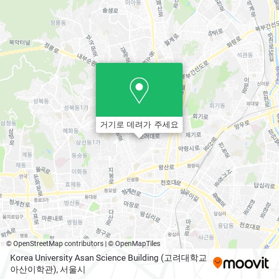 Korea University Asan Science Building (고려대학교 아산이학관) 지도