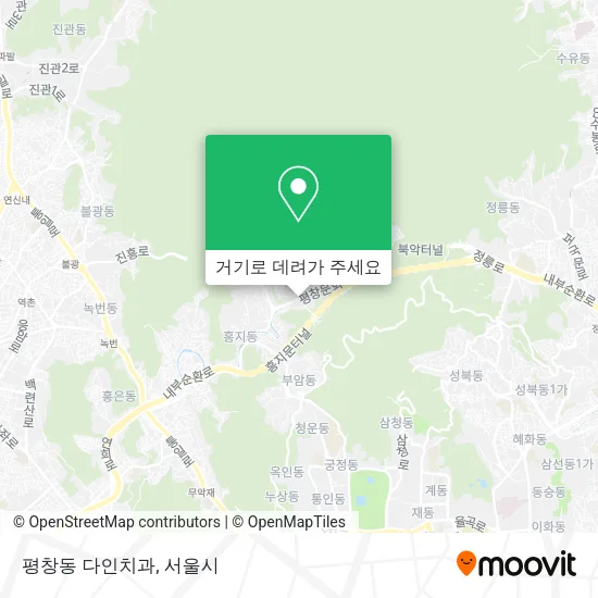 평창동 다인치과 지도