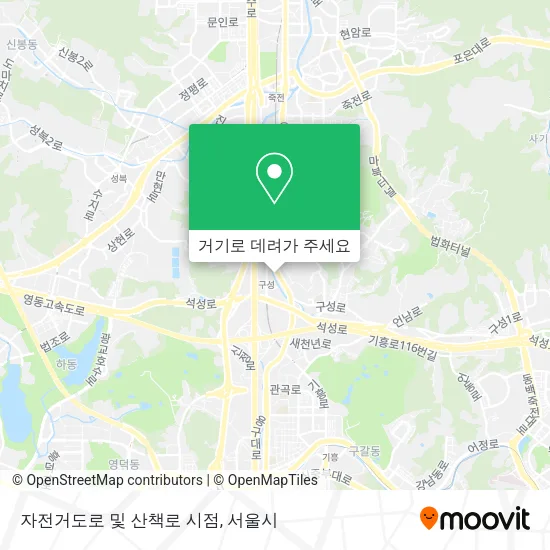 자전거도로 및 산책로 시점 지도