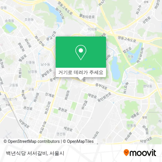 백년식당 서서갈비 지도