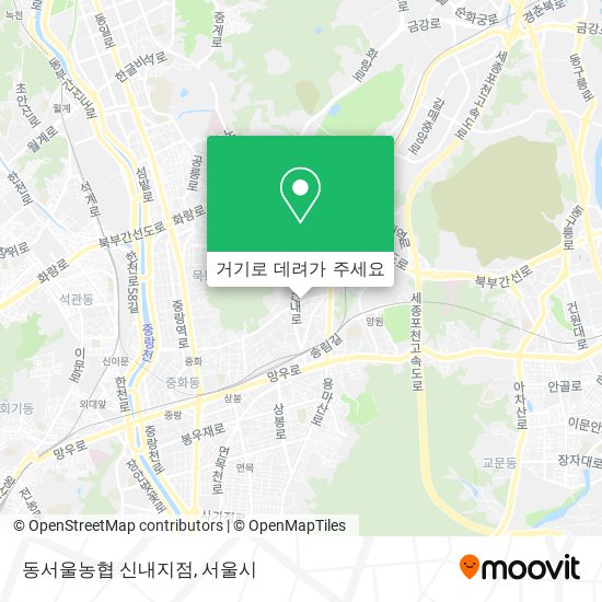 동서울농협 신내지점 지도