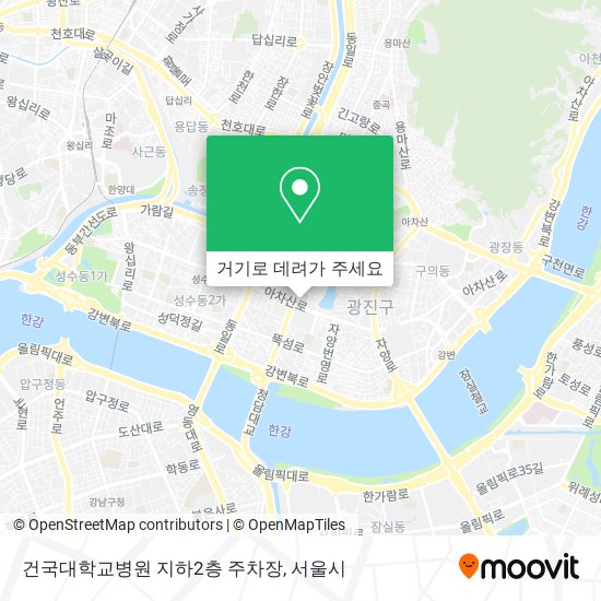 건국대학교병원 지하2층 주차장 지도