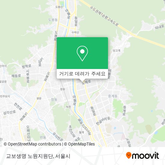 교보생명 노원지원단 지도