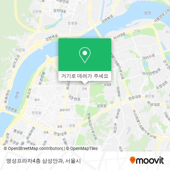 명성프라자4층 삼성안과 지도