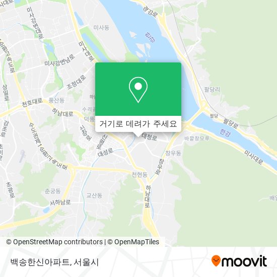 백송한신아파트 지도