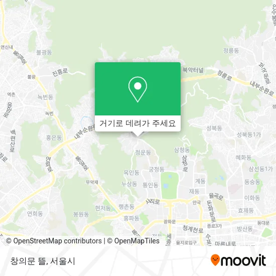 창의문 뜰 지도