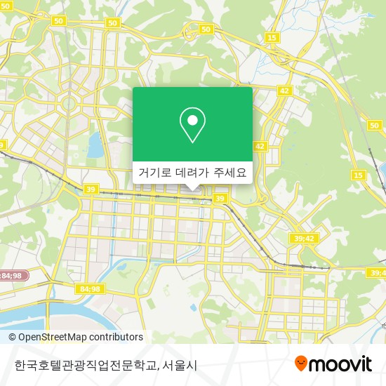 한국호텔관광직업전문학교 지도
