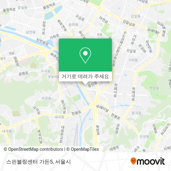 스핀볼링센터 가든5 지도